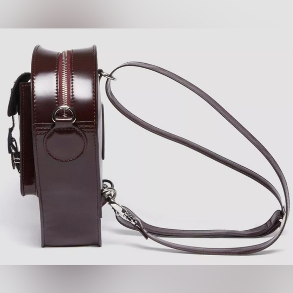 Dr. Martens, Vegan, Heart Shaped Bag / Backpack (Color Cherry Red Arcadia) - Picture 3 of 9